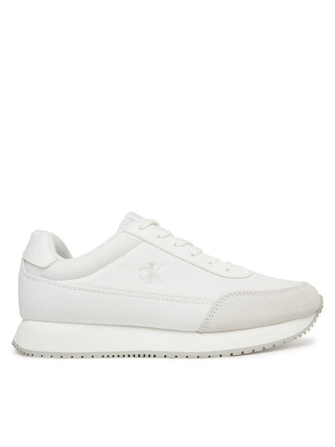 Calvin Klein Jeans Сникърси Calvin Klein Jeans Retro Runner Low Laceup Canvas YW0YW01888 Бял
