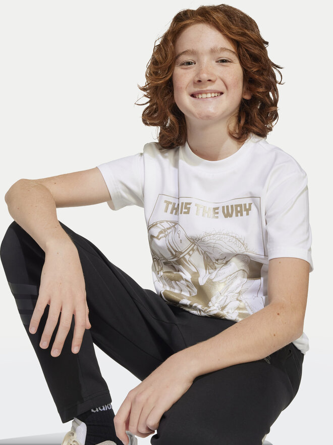 adidas adidas Póló Star Wars The Mandalorian™ JF3637 Fehér Regular Fit