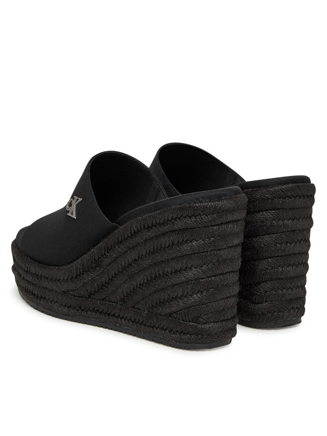 Calvin Klein Jeans Espadryle Calvin Klein Jeans Wedge Rope Slide Mg YW0YW01699 Czarny