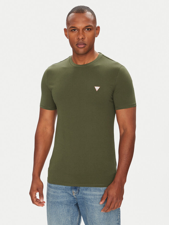 Guess Guess Marškinėliai M2YI36 I3Z14 Žalia Slim Fit