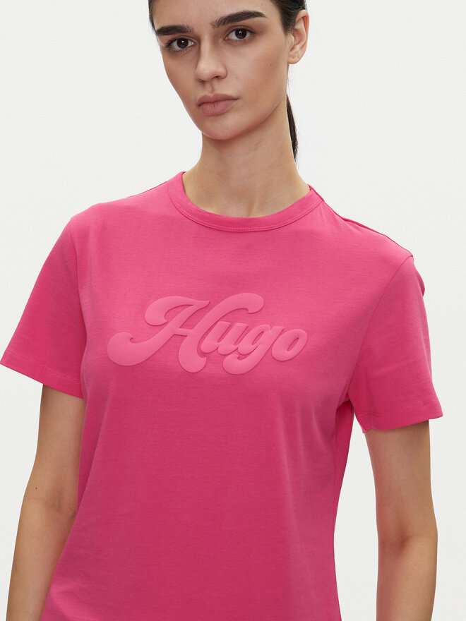 HUGO HUGO Póló Damacia_4 50539101 Rózsaszín Regular Fit
