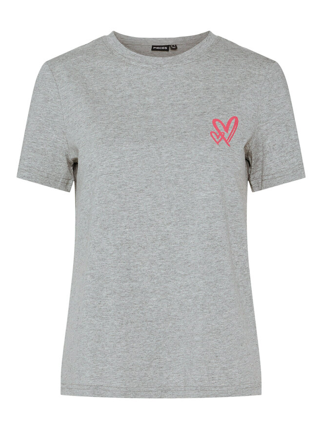 Pieces Pieces T-shirt Maria 17155082 Siva Relaxed Fit