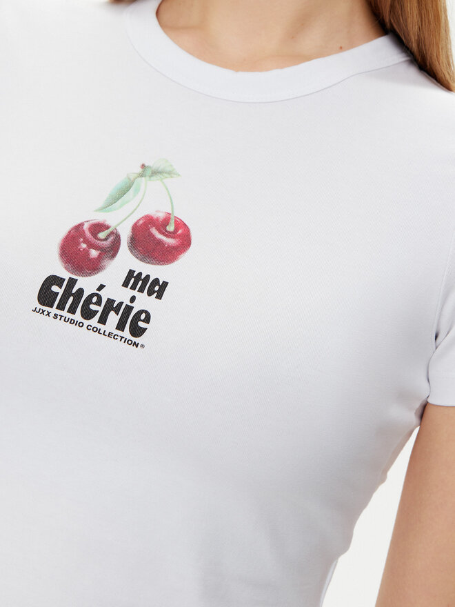 JJXX JJXX T-Shirt Gigi 12277657 Λευκό Stretch Fit