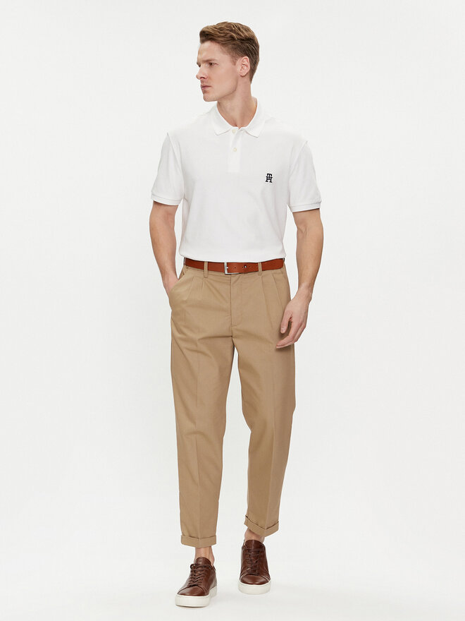 Tommy Hilfiger Tommy Hilfiger Pólóing Interlock MW0MW34783 Fehér Regular Fit
