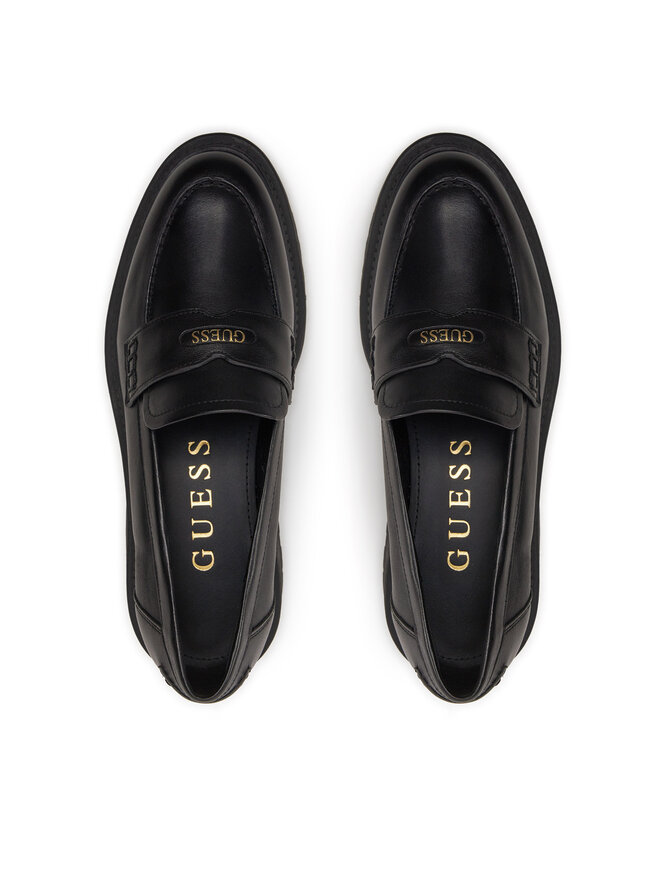 Guess Loafersy Guess Finda FLTFIN LEA14 Czarny