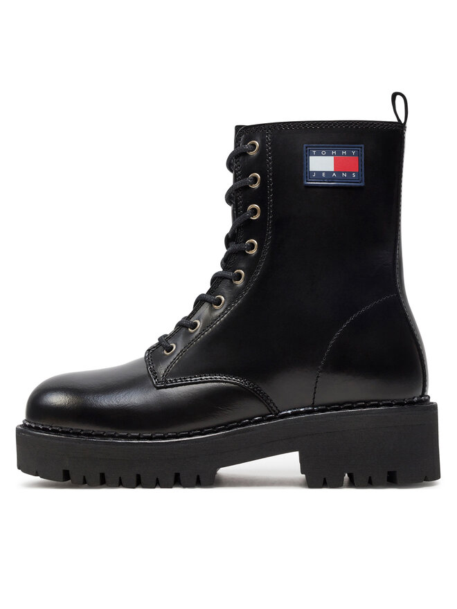 Tommy Jeans Schnürstiefeletten Tommy Jeans Urban Tommy Jeans Lace Up Boot EN0EN01995 Schwarz
