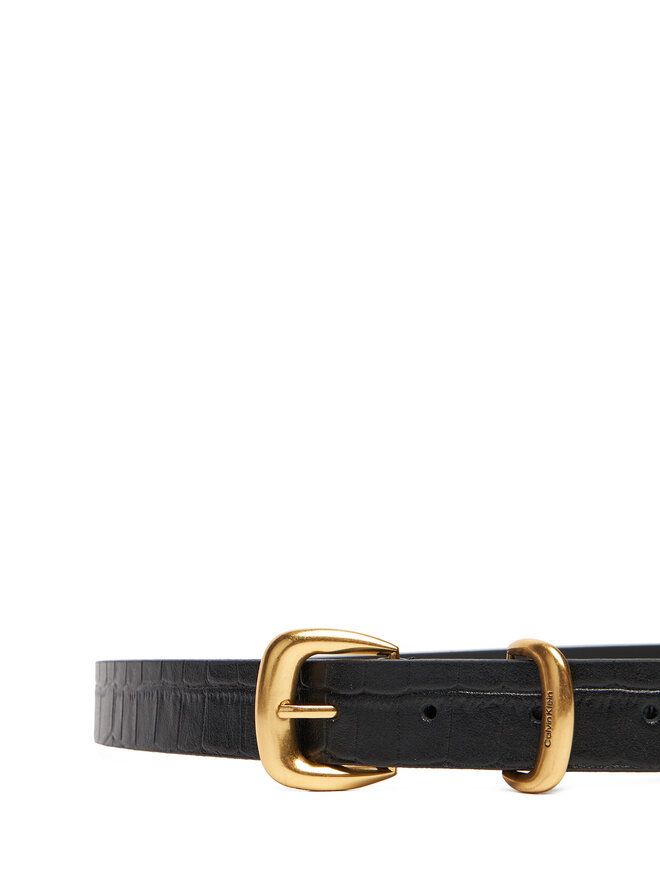 Calvin Klein Ζώνη Γυναικεία Calvin Klein Bombay Strap Croc 25Mm Belt LV04F7056G Μαύρο