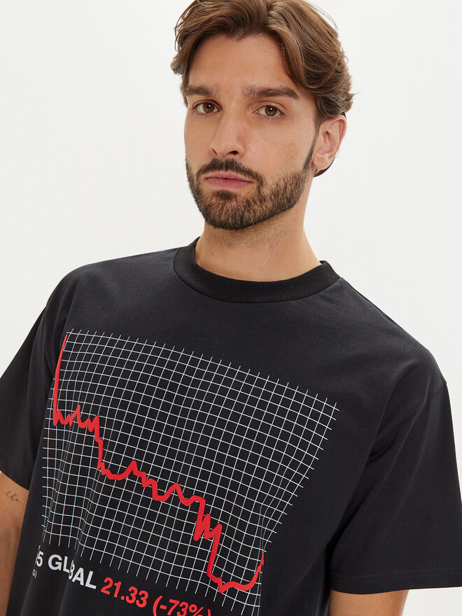 2005 2005 T-Shirt Dump Μαύρο Oversize