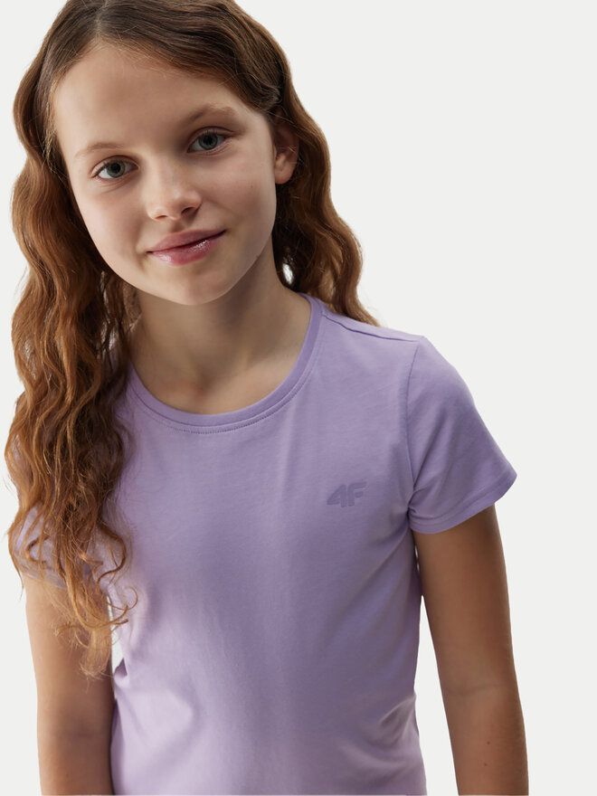4F 4F Marškinėliai 4FJWSS24TTSHF1110 Violetinė Regular Fit