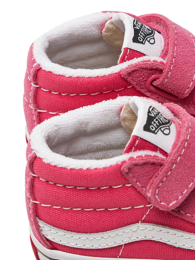 Vans mid top mujer rosas on sale