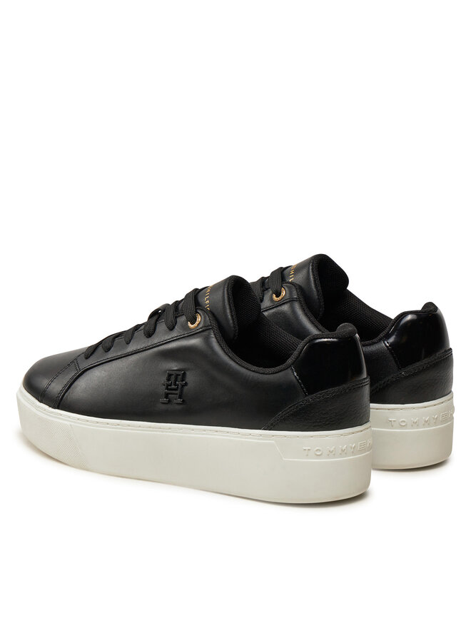 Tommy Hilfiger Snīkeri Tommy Hilfiger Th Platform Court Sneaker FW0FW08614 Melns