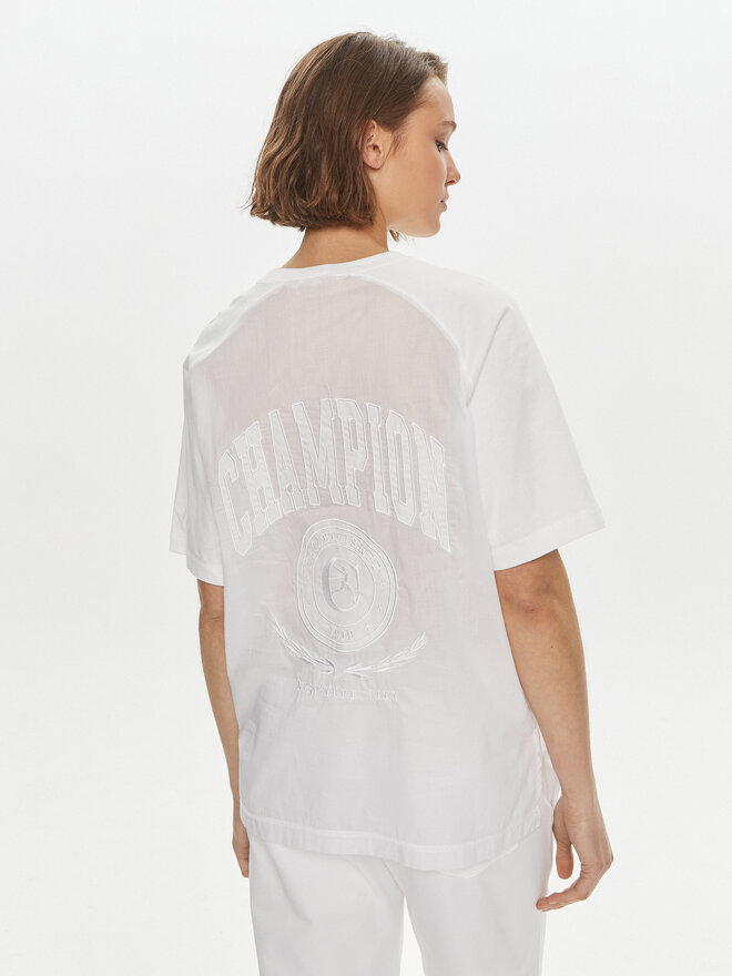 Champion Champion Marškinėliai 117351 Balta Relaxed Fit