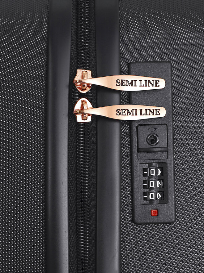 Semi Line Βαλίτσα Καμπίνας Semi Line T5718-1 Μαύρο