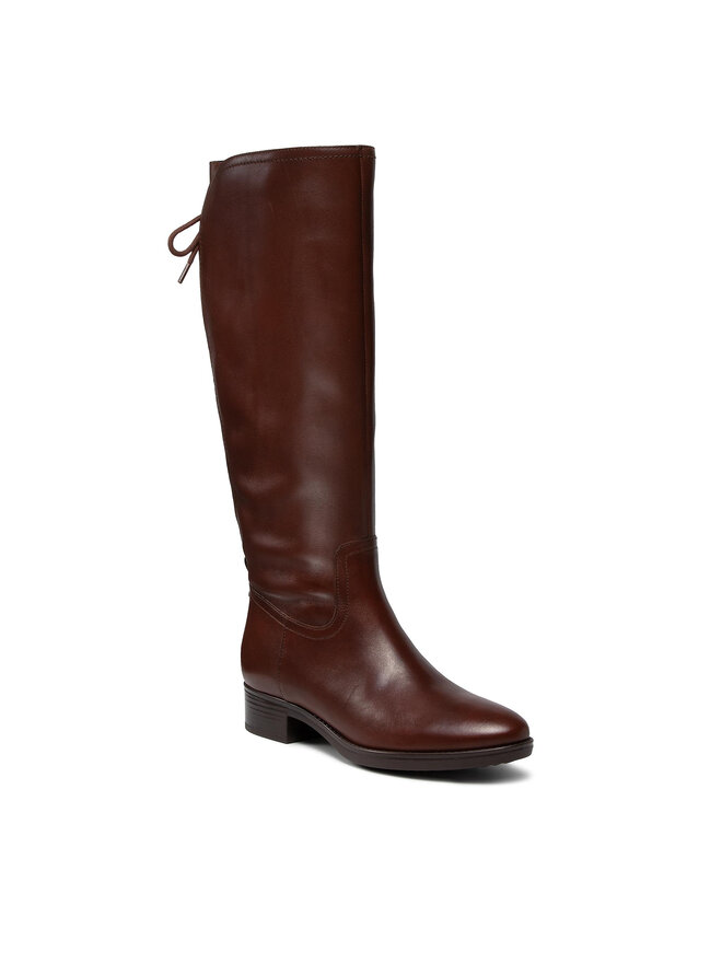 Geox Kozačky ve vojenském stylu Geox D Felicity A D04G1A 00043 C0013 Hnědá