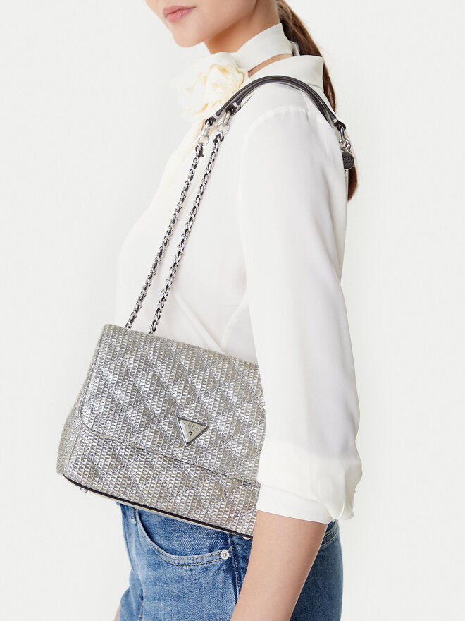 Guess Handtasche Guess Giully II HWQM96 73200 Silberfarben