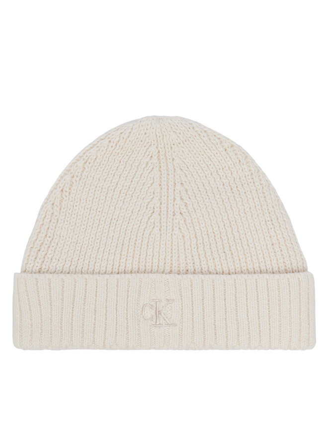 Calvin Klein Jeans Set Schal und Mütze Calvin Klein Jeans Knitted Scarf Beanie Giftbox LVCKFJP00N Creme