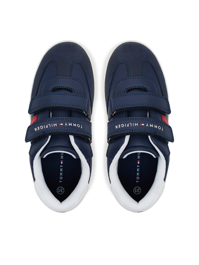 Tommy Hilfiger Sneakers Tommy Hilfiger Stripes Low Cut Lace Velcro Sneaker T1X9-33840-1269 S Dunkelblau