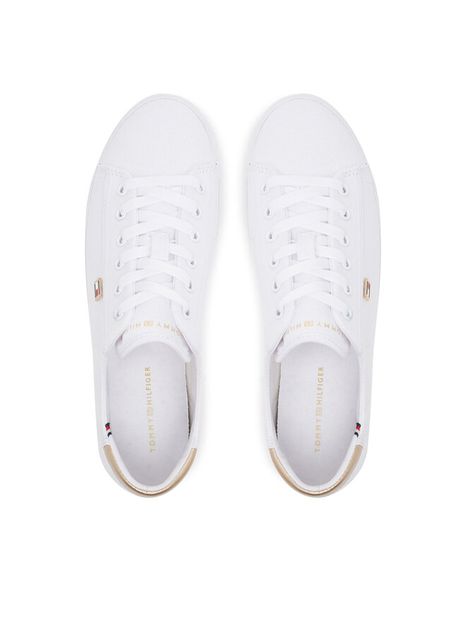 Tommy Hilfiger Αθλητικά Tommy Hilfiger Vulc Canvas Lace Up Sneaker FW0FW08647 Λευκό