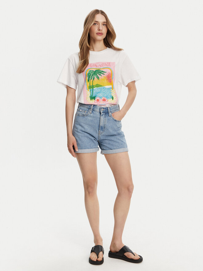 Roxy Roxy Camiseta ERJZT05899 Blanco Relaxed Fit