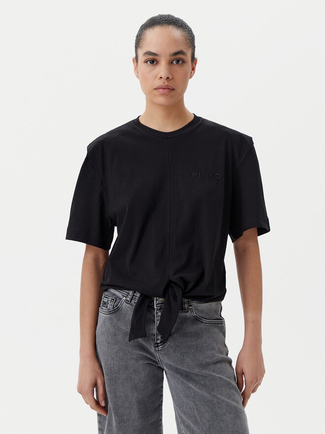 PINKO PINKO T-Shirt Tuca 105015 A2ID Μαύρο Regular Fit