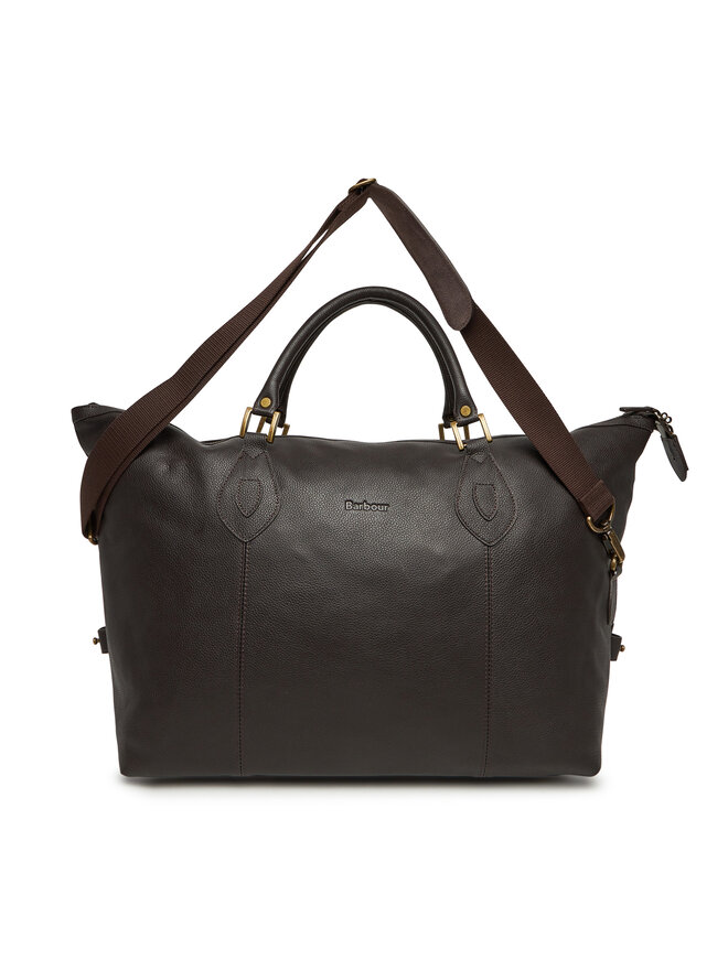 Barbour Сумка Barbour Leather Medium Travel Explorer UBA0008BR91 Коричневий