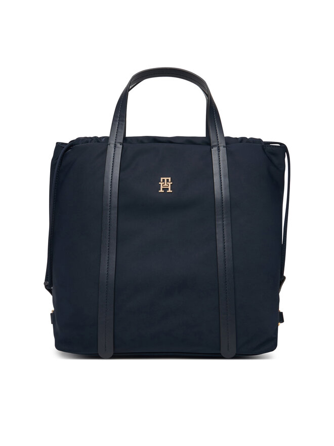 Tommy Hilfiger Rucksack Tommy Hilfiger Th Soft Nylon Tote/Backpack AW0AW19029 Dunkelblau
