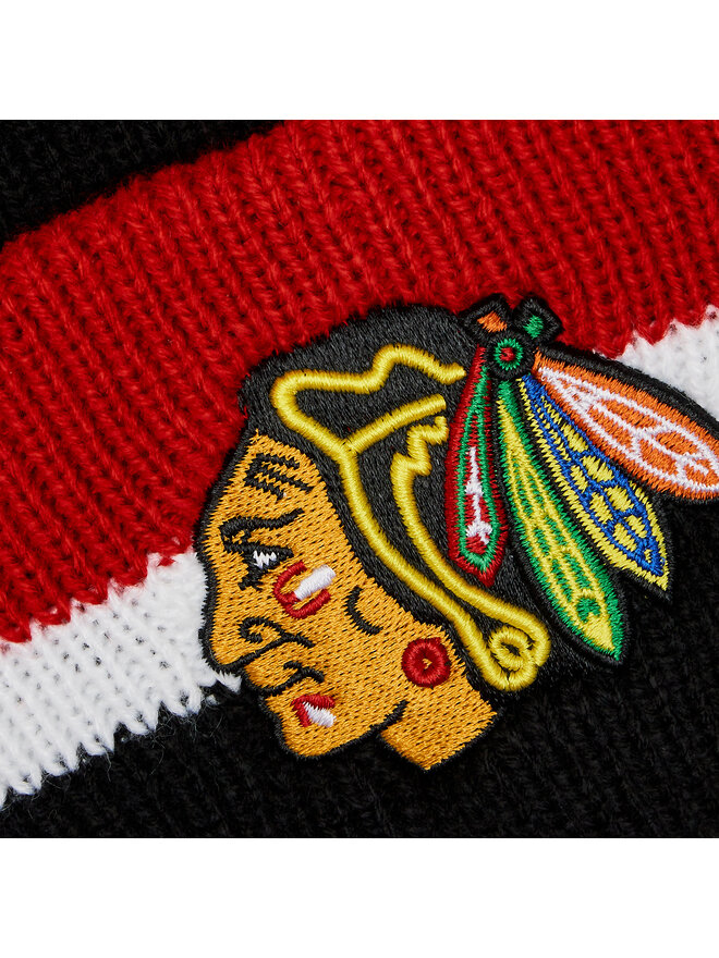 47 Brand Czapka 47 Brand NHL Chicago Blackhawks Split Cuff 47 H-SPLCC04ACE-BKA Czarny