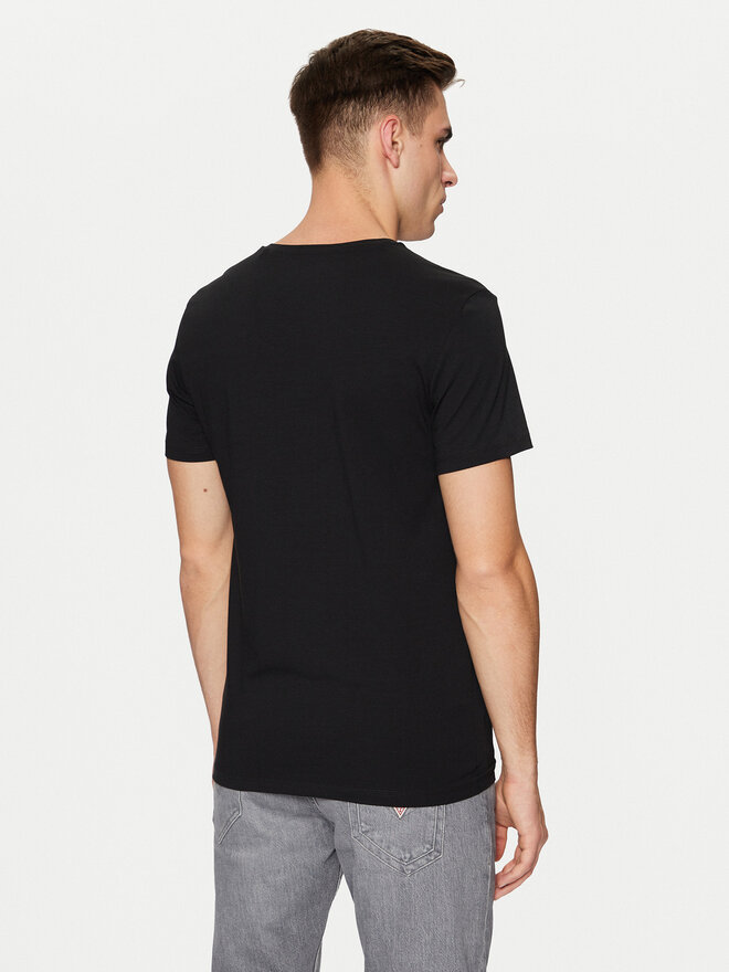 Guess Guess Футболка U97M01 KCD31 Чорний Slim Fit