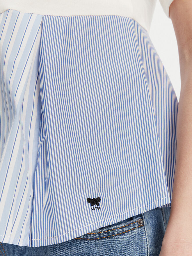 Weekend Max Mara Weekend Max Mara Marškinėliai Bird 2515941102 Balta Relaxed Fit