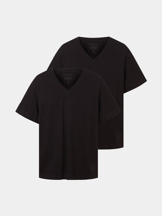 Tom Tailor Tom Tailor 2er-Set T-Shirts 1037738 Schwarz Regular Fit