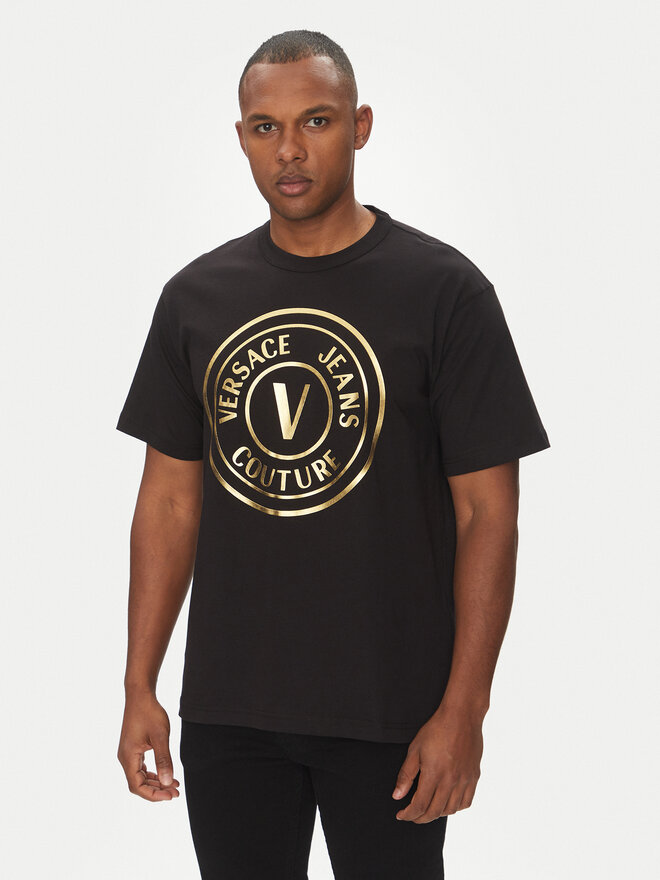 Versace Jeans Couture Versace Jeans Couture Camiseta 78GAHT01 Negro Regular Fit