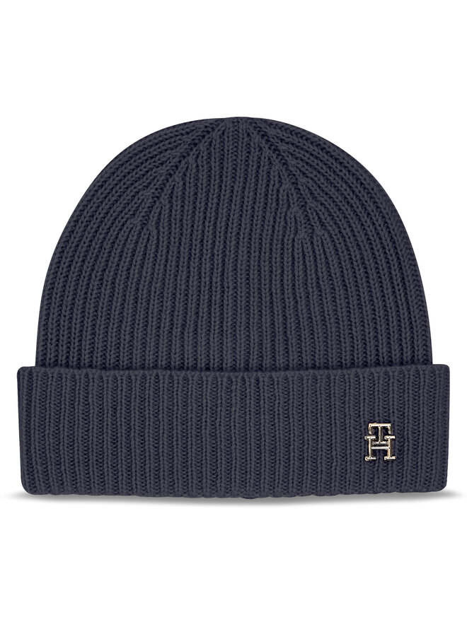 Tommy Hilfiger Σκούφος Tommy Hilfiger Cashmere Chic Beanie AW0AW15321 Σκούρο μπλε