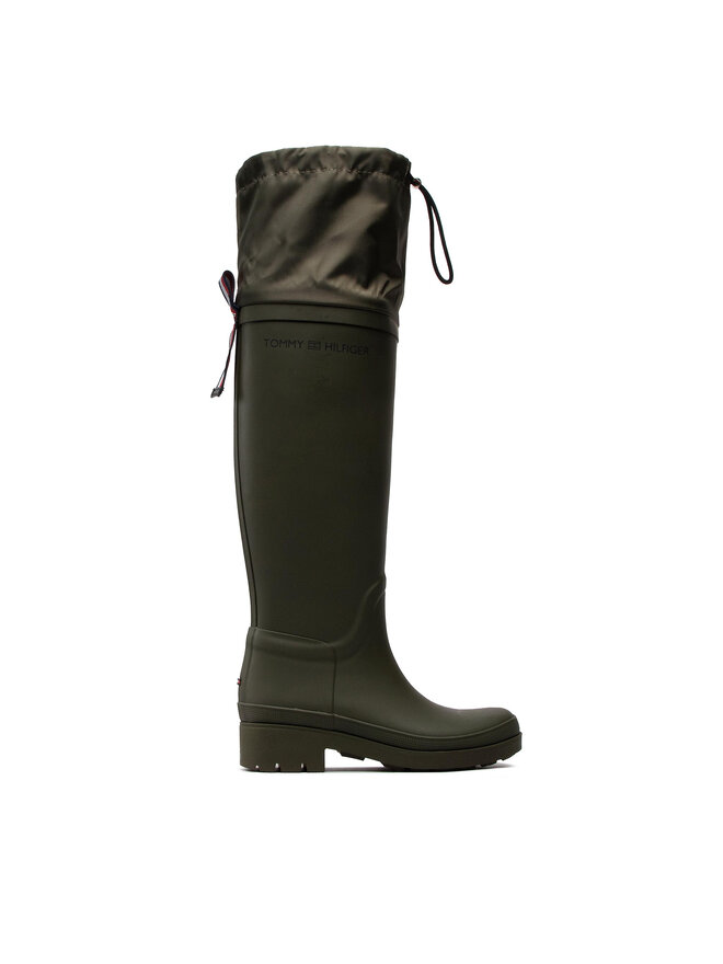 Tommy Hilfiger Γαλότσες Tommy Hilfiger Overknee Rainboot FW0FW06778 Χακί