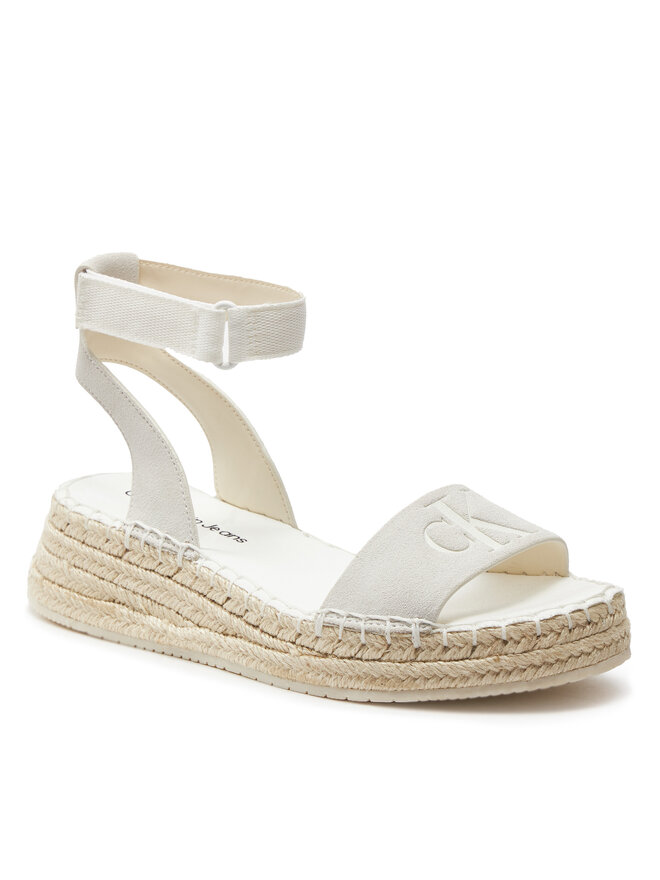 Calvin Klein Jeans Espadrile Calvin Klein Jeans Sporty Wedge Rope Su Con YW0YW00977 Écru