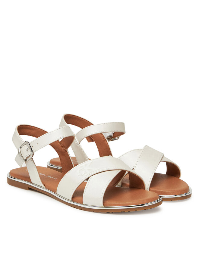 Calvin Klein Jeans Сандали Calvin Klein Jeans V3A2-82042-1688 S Бял