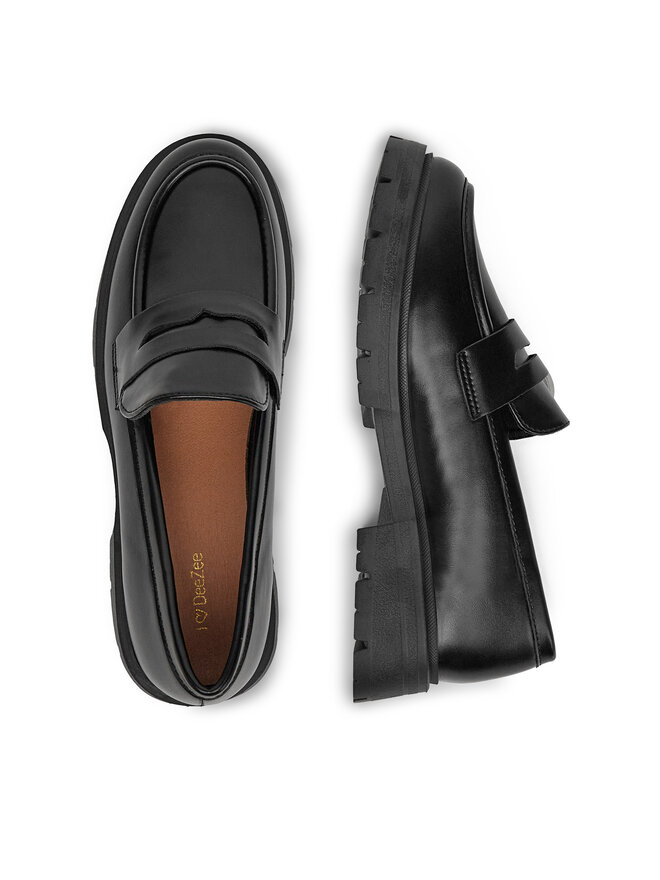 DeeZee Loafersy DeeZee 8-124-2 Czarny