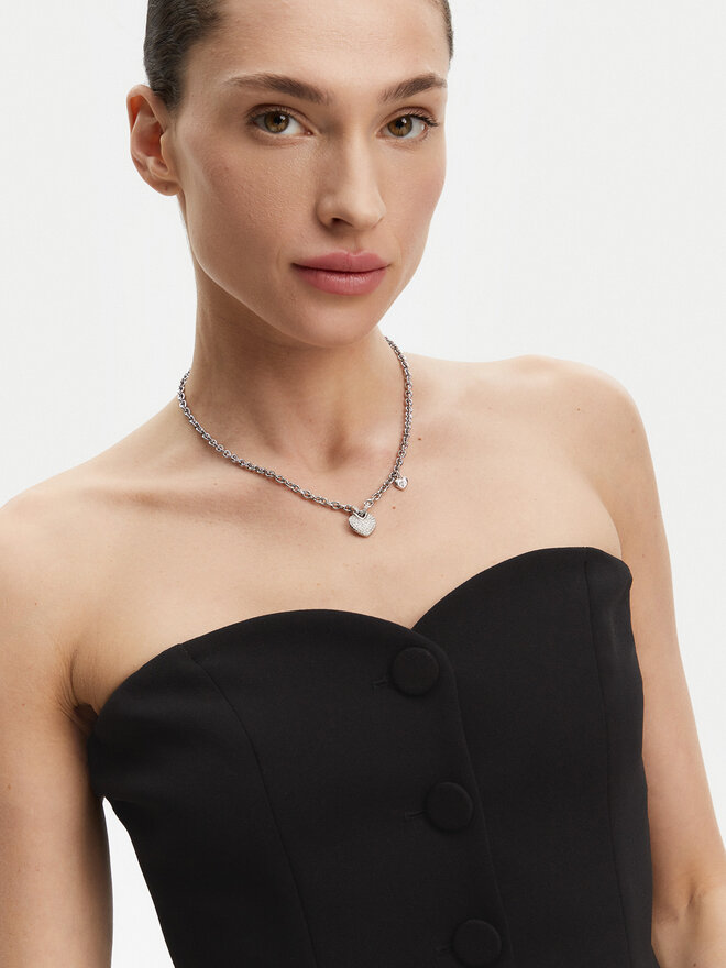 Guess Naszyjnik Guess JUBN05 212JW Srebrny