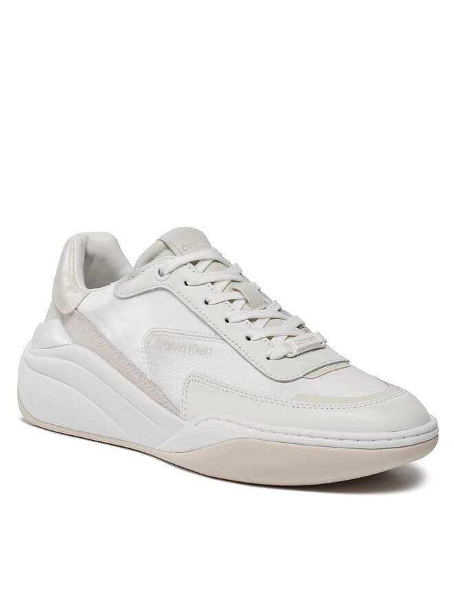 Calvin Klein Снікерcи Calvin Klein Cloud Wedge Lace Up-Pearlized HW0HW02040 Білий