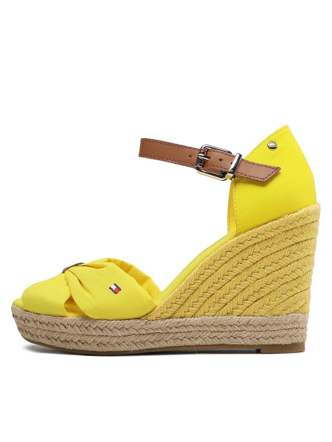 Tommy Hilfiger Espadrillas Tommy Hilfiger Basic Open Toe High Wedge FW0FW04784 Giallo