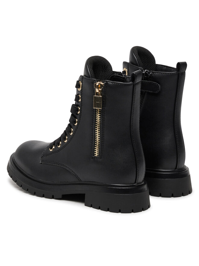 Tommy Hilfiger Scarponcini Tommy Hilfiger Lace-Up Bootie T3A5-33567-1351 M Nero