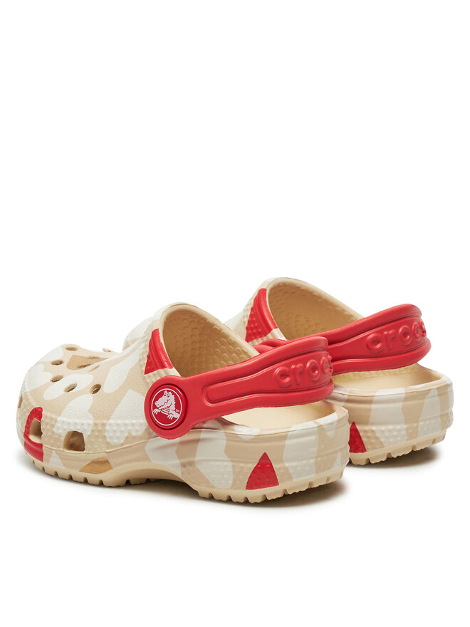 Crocs Klapki Crocs Classic Heart Print Clog T 206832 Beżowy