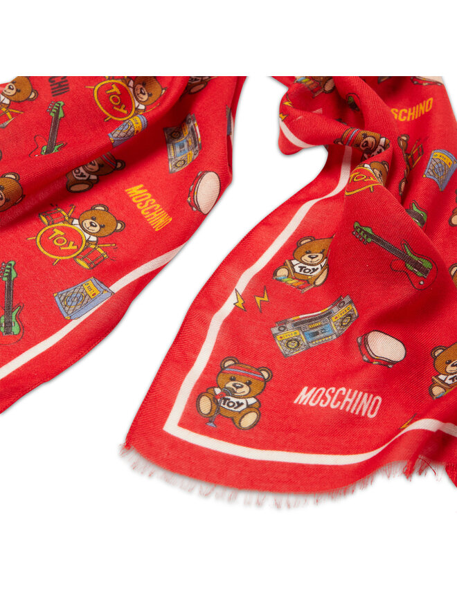 LOVE MOSCHINO Szal LOVE MOSCHINO 03313 M2531 Czerwony