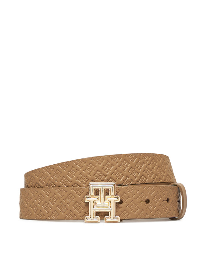 Tommy Hilfiger Ζώνη Γυναικεία Tommy Hilfiger Th Monogram 3.0 Mono AW0AW17354 Καφέ