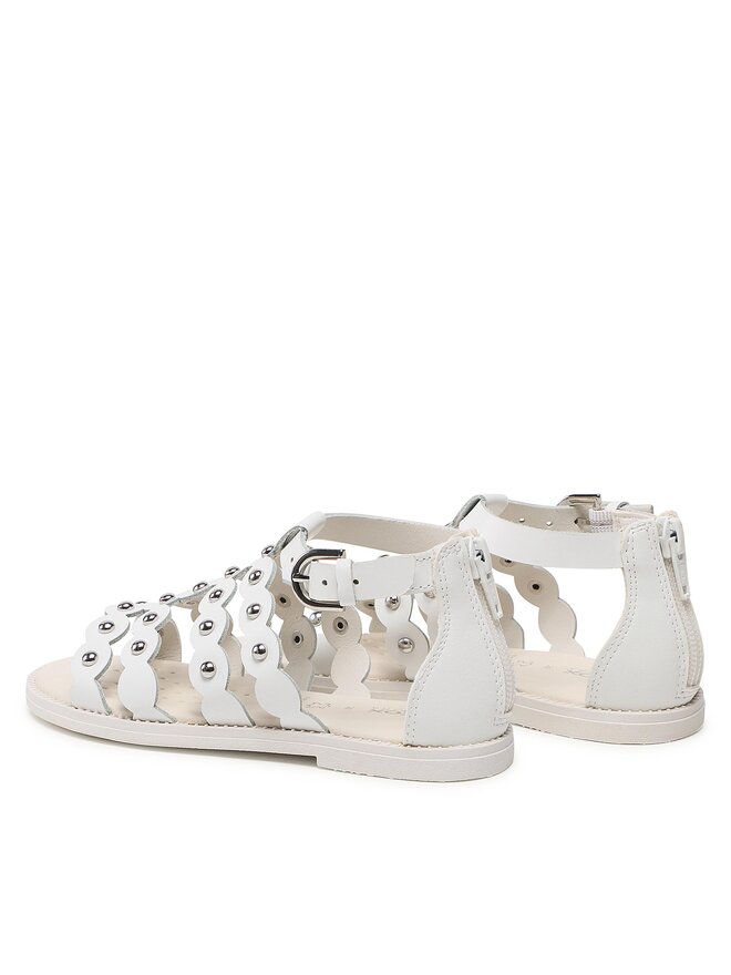 Geox Сандали Geox J Sandal Karly Girl J3535D043BCC1000 S Бял