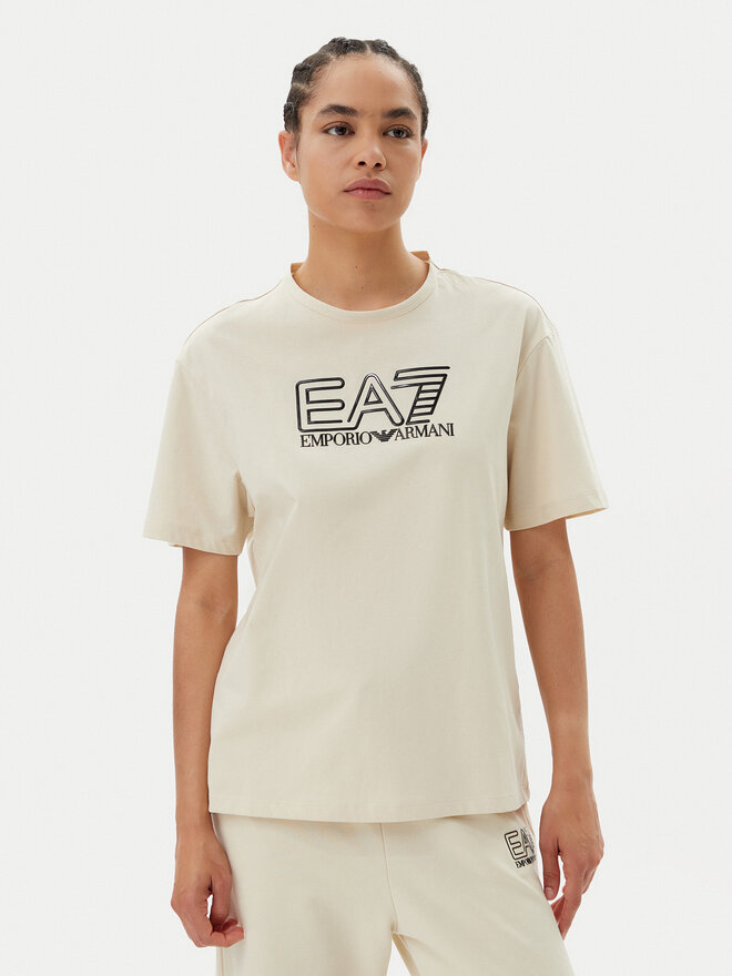 EA7 Emporio Armani EA7 Emporio Armani Camiseta 7W000098 AF12503 U1079 Beis Loose Fit