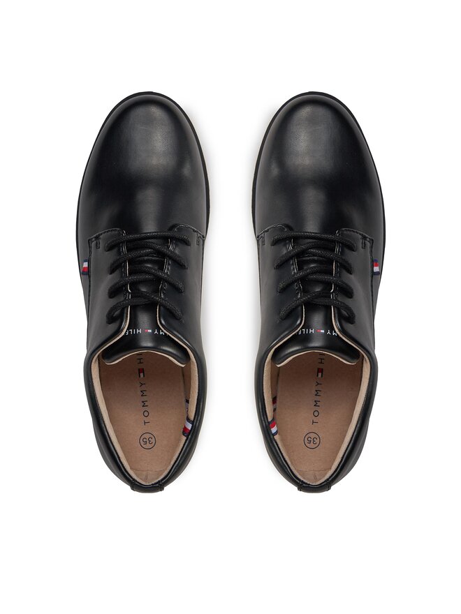 Tommy Hilfiger Półbuty Tommy Hilfiger Low Cut Lace Up Shoe T3B4-33174-1355 Czarny