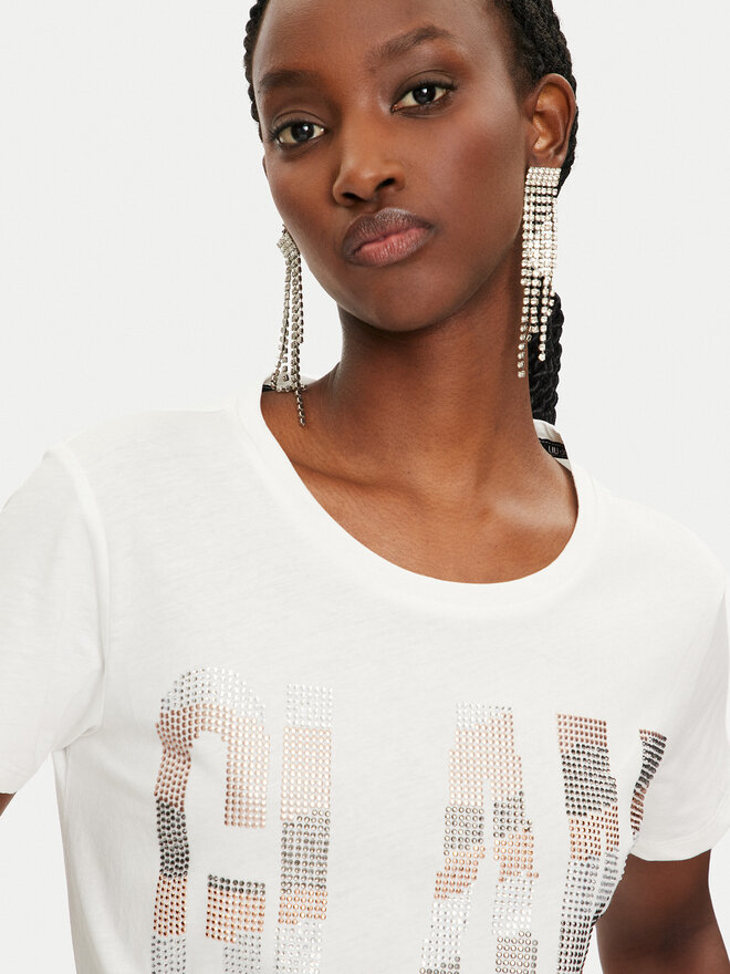 Liu Jo Liu Jo Camiseta TF4205 JS923 Blanco Regular Fit