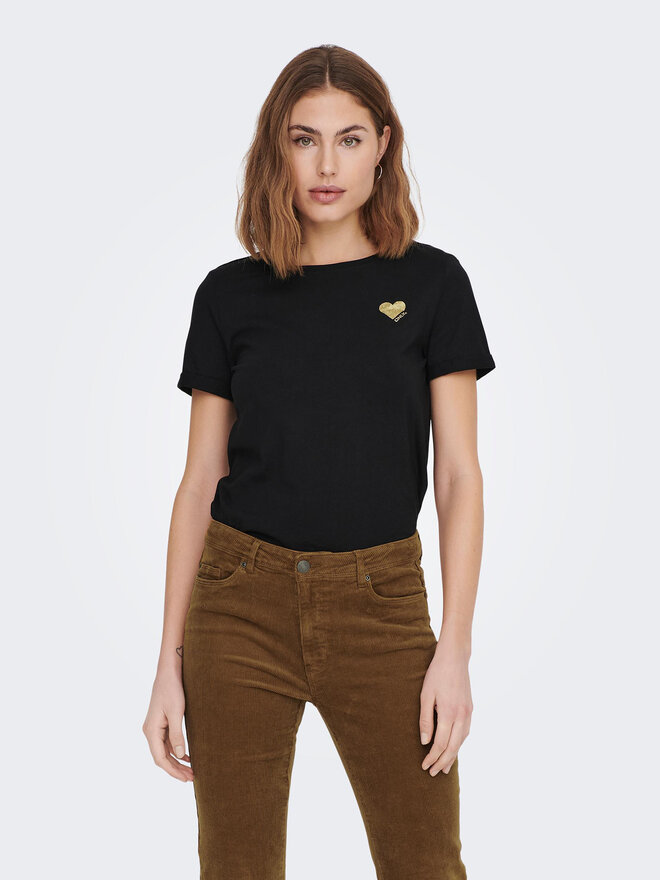 ONLY ONLY Marškinėliai Kita 15244714 Juoda Regular Fit