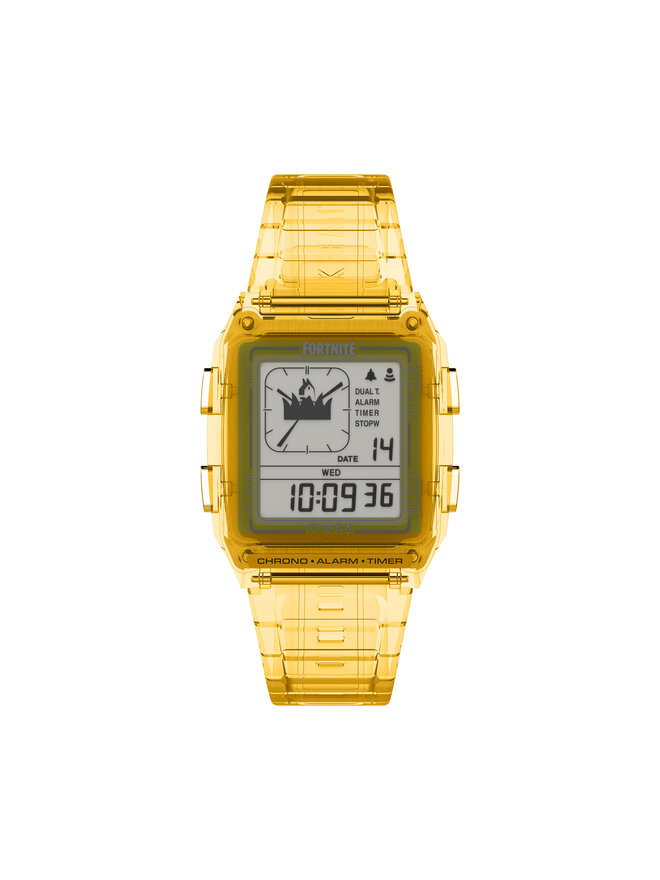 Timex Zegarek Timex Q Timex Lca X Fortnite® Chronograph TW2W96600 Żółty