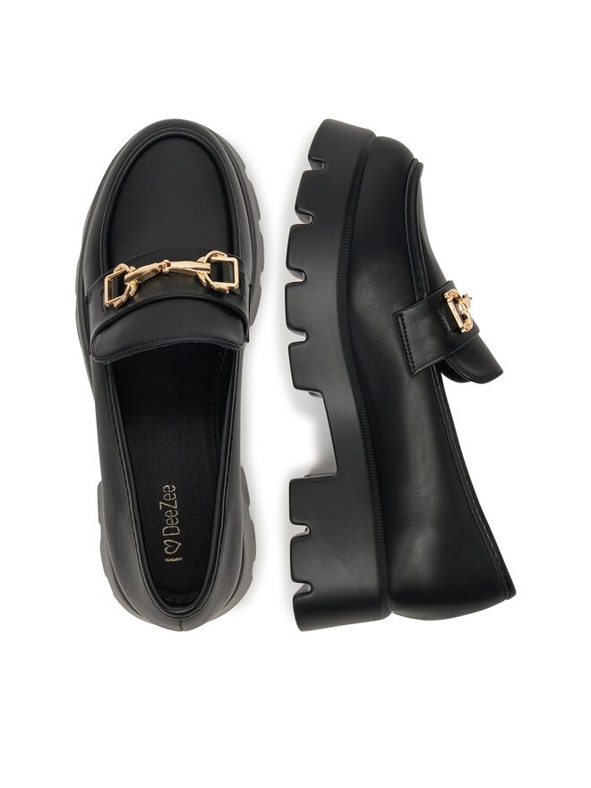 DeeZee Loafersy DeeZee HXG2052-296A Czarny
